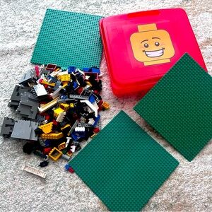 LEGO Building Set with Red Storage Box